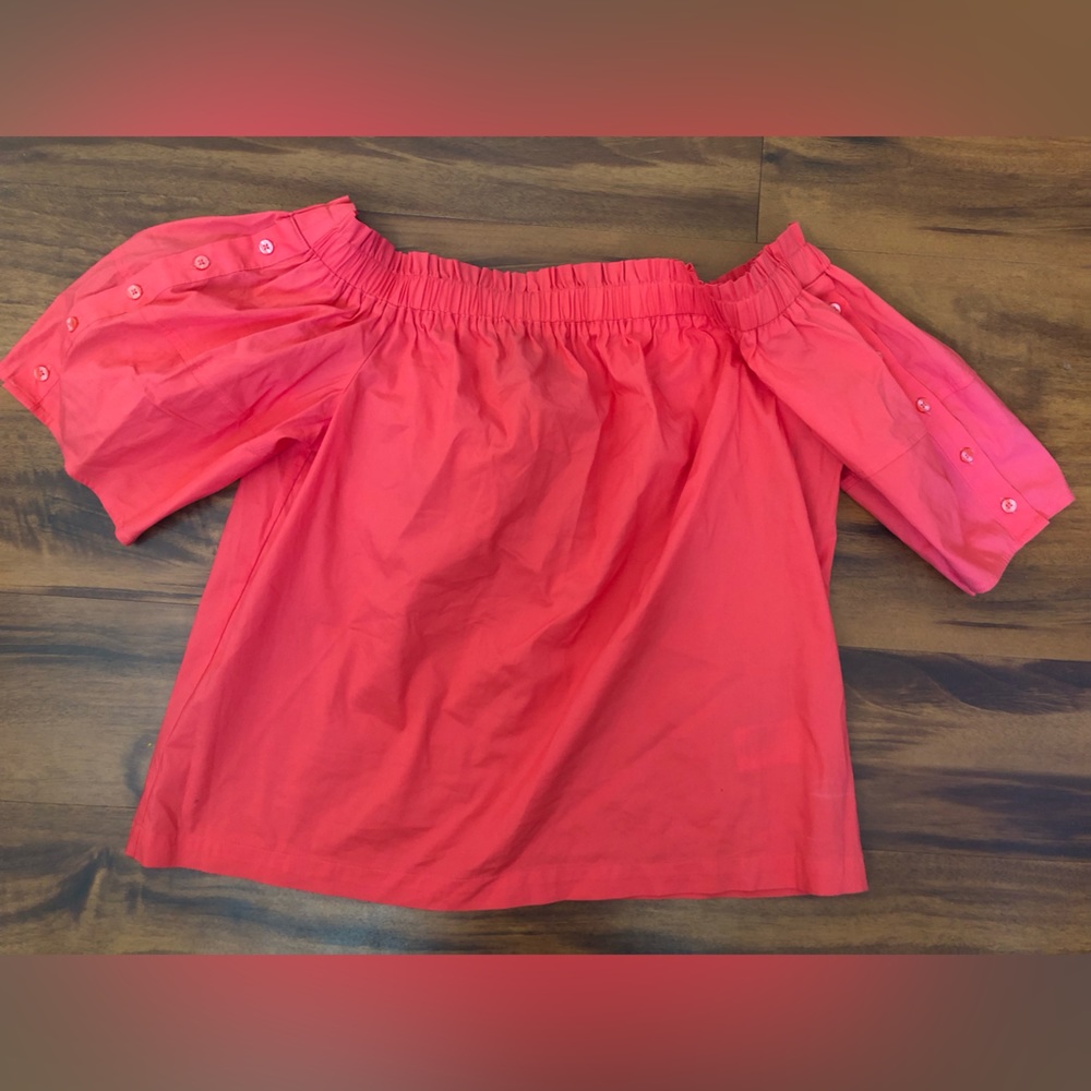 Coral Off the shoulder Blouse Size Medium - Picture 1 of 5